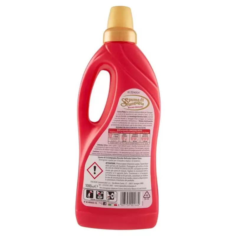 Spuma di Sciampagna Deterget Automat Lichid colrat delicat 1000 ml, Bax 12 buc.